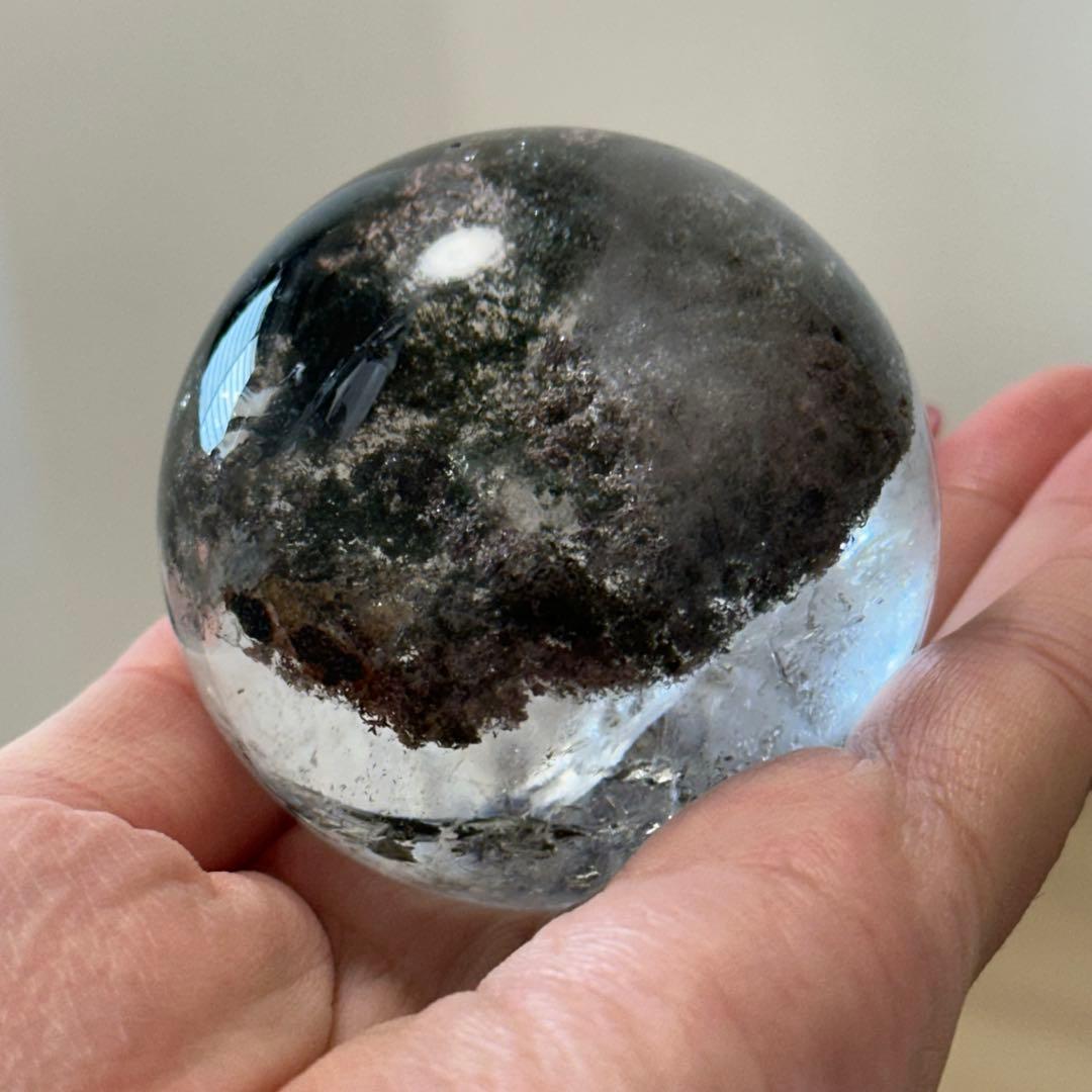 激安SALE【高品質】 約5.3cmガーデンクォーツスフィア 天然石 浄化