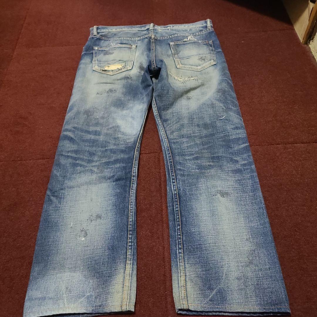 fdmlリメイククラッシュデニムw32セルビッジ