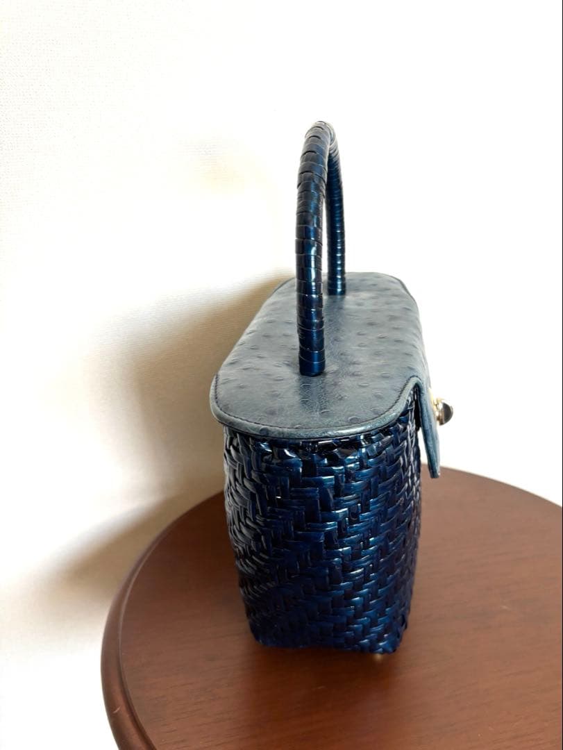 ☆capafカゴバック handmade in ITALY ネイビー