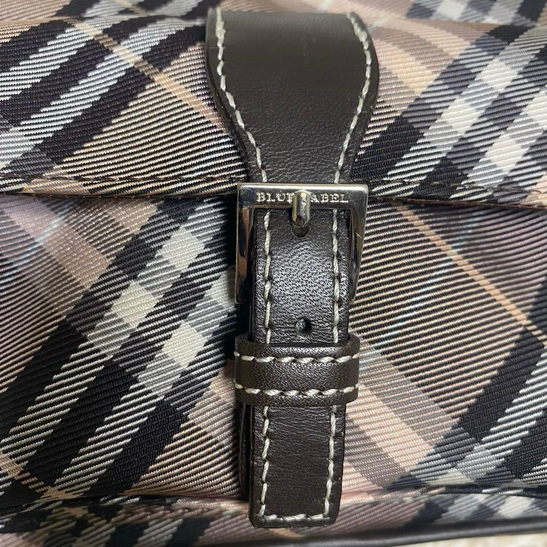 BURBERRYBLUELABEL ショルダーバッグ チェック ピンク ブラウン