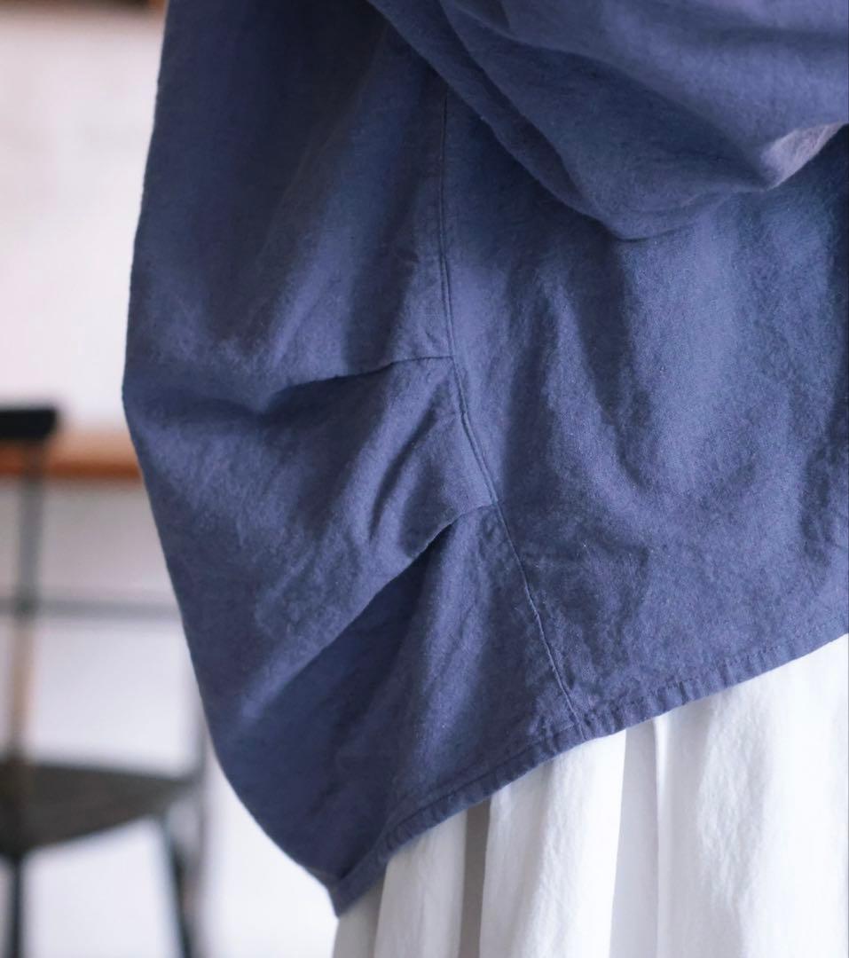 ソウルベリーブラウス　月影のブラウス　グレイッシュブルー