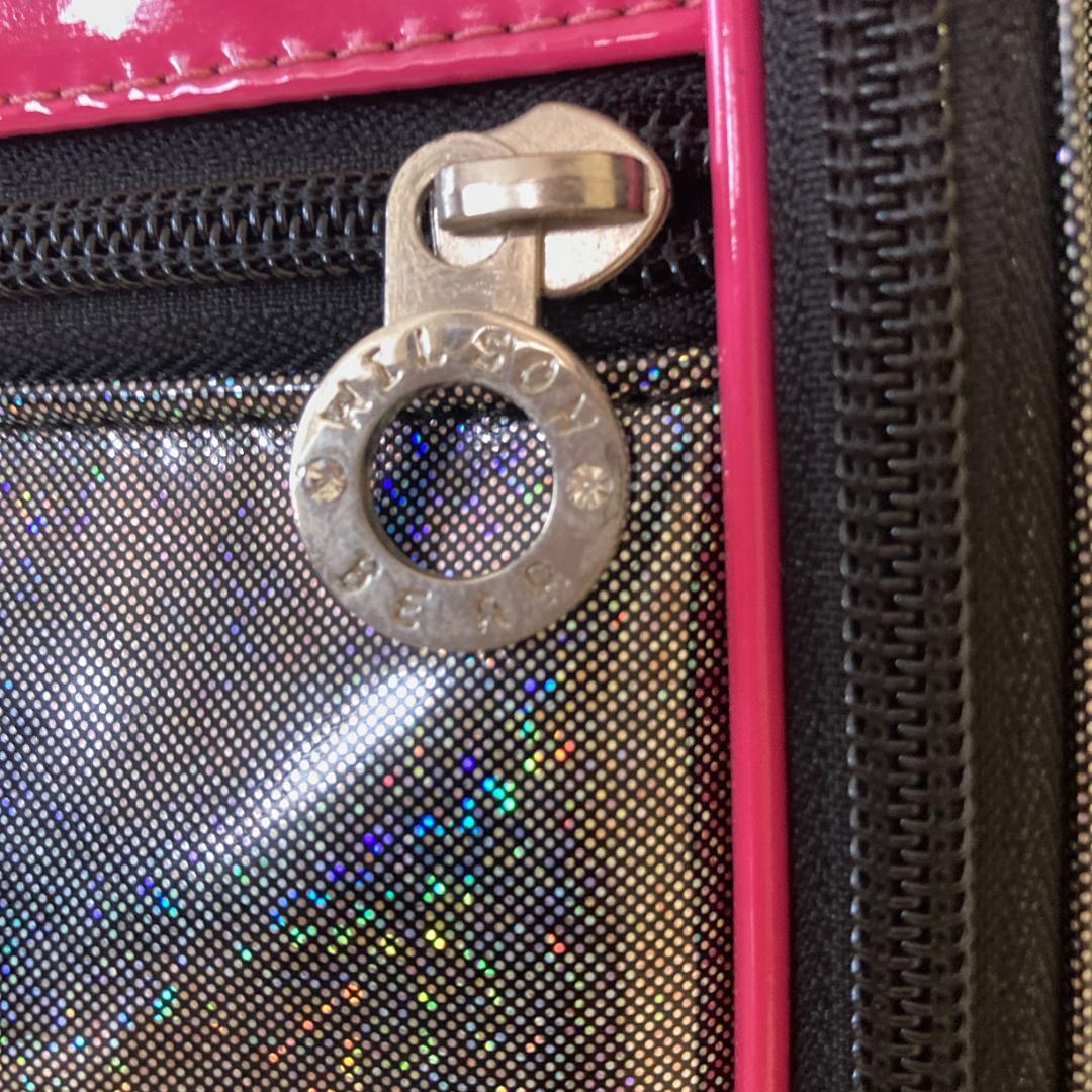 【みさこ】ウィルソン ゴルフ キャディバッグ シルバーラメ ピンク ハート