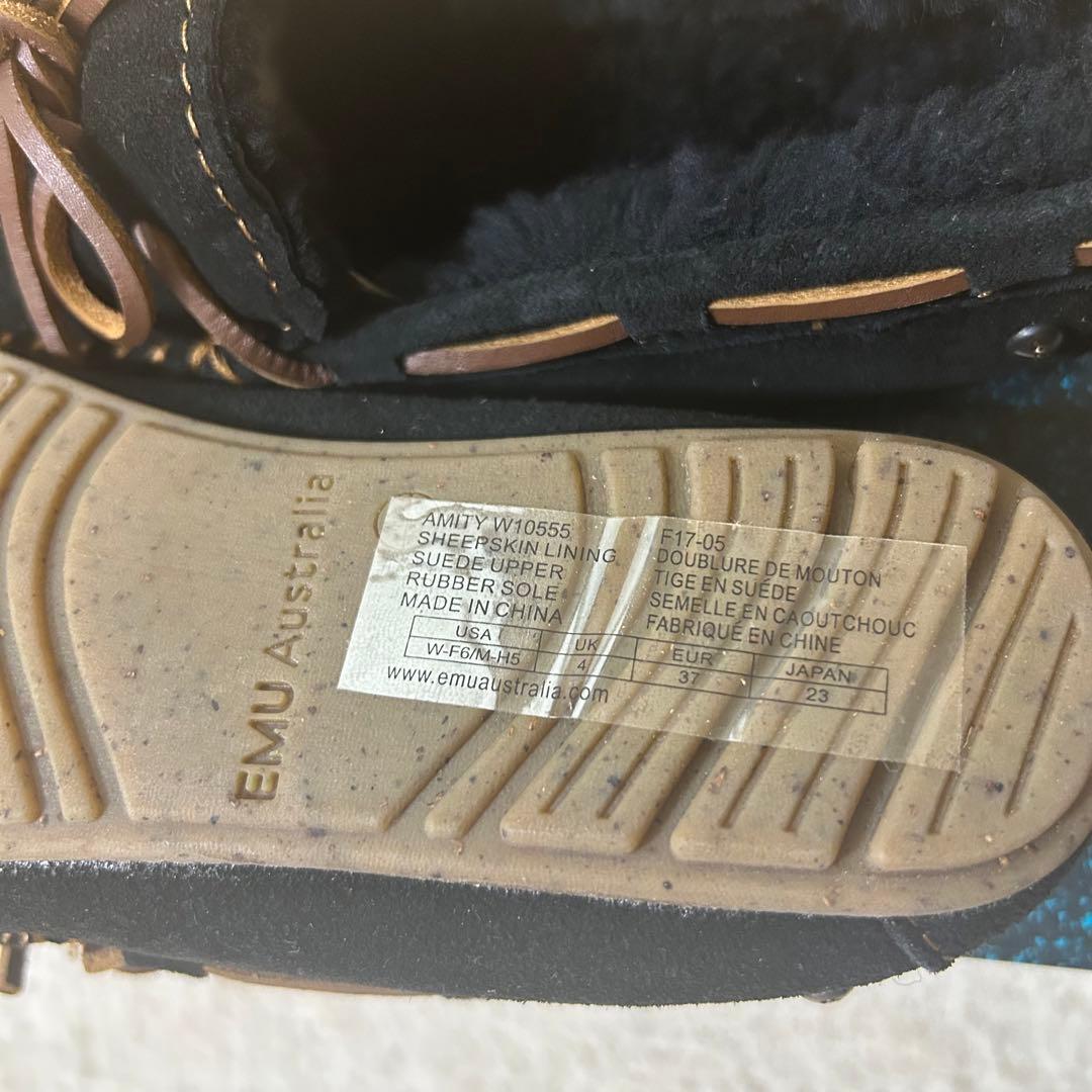 【新品】EMU Australia ブラックモカシン