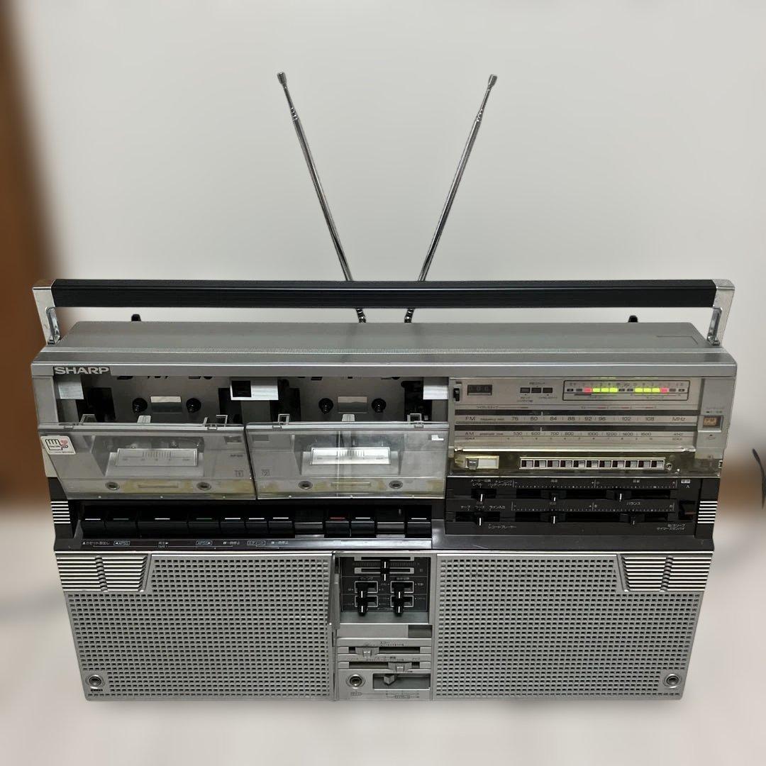 昭和レトロラジカセ　SHARP GF-808S THE SEARCHER-W