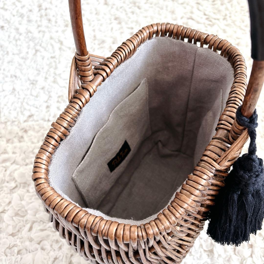 Pale Jute weekend basket Large カゴバッグ