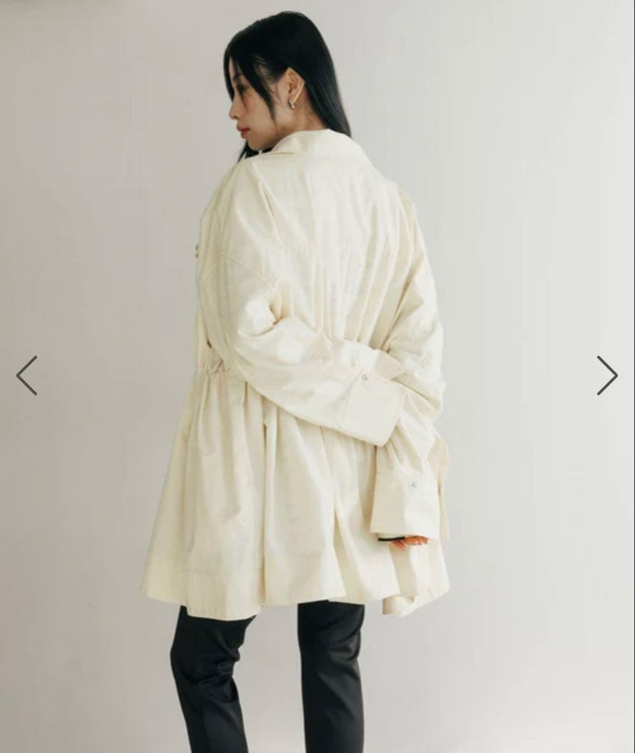 ADAM ET ROPÉ 【WEB限定】スタンドカラーハーフモッズコート