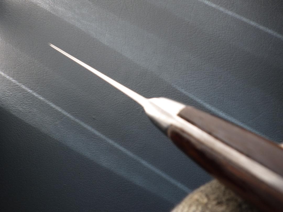 日本橋/木屋49層墨流スーパーゴールド粉末鋼包丁★黒檀柄★ダマスカス