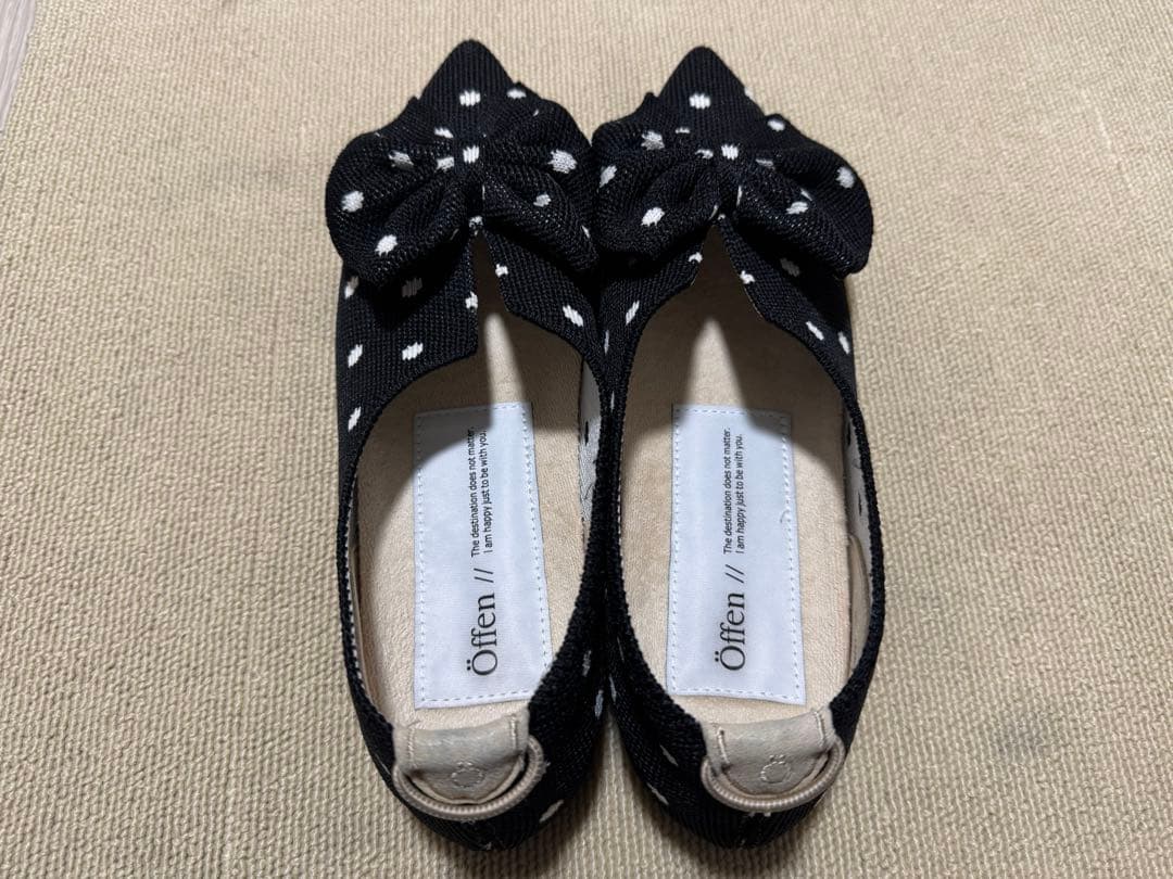 靴 Offen pointed-BUTTFEE Black & Ivory