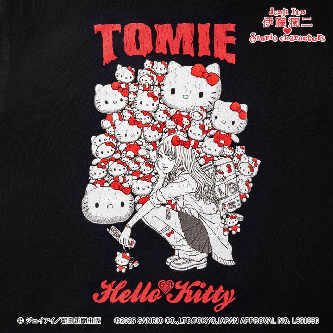伊藤潤二×サンリオキャラクターズ パーカー ギャル富江×ハローキティ　　xL