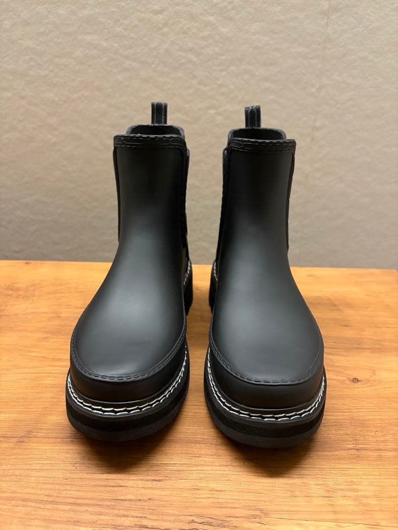 未使用◆Hunter リファインドステッチチェルシーブーツ 23cm