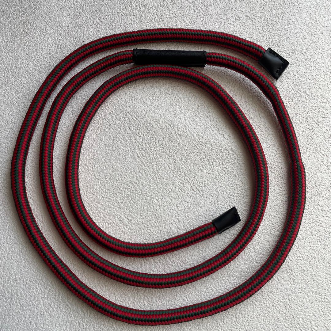 【激レア】GUCCI グッチ シェリーライン キャンバス×レザー ロープベルト