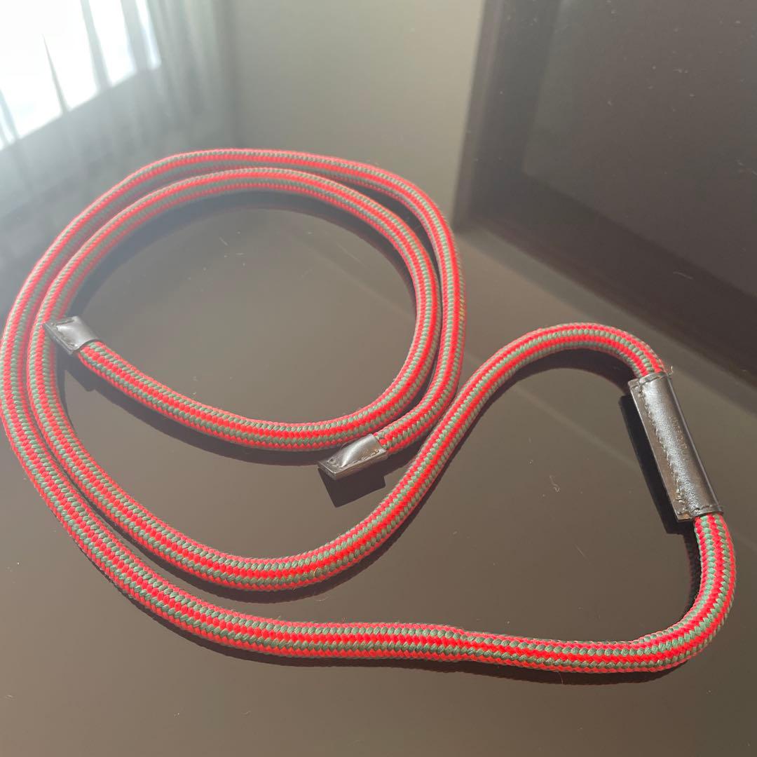 【激レア】GUCCI グッチ シェリーライン キャンバス×レザー ロープベルト