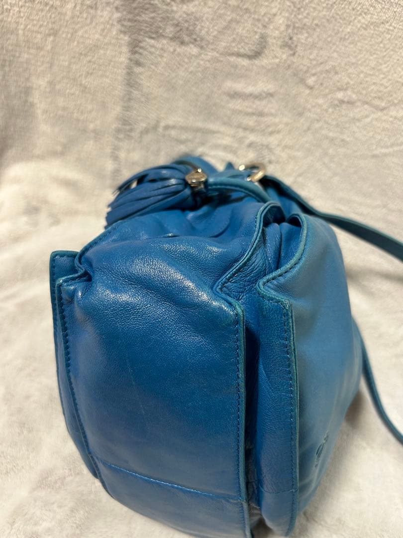 【※最終】LOEWE フラメンコ ブルー ショルダーバッグ