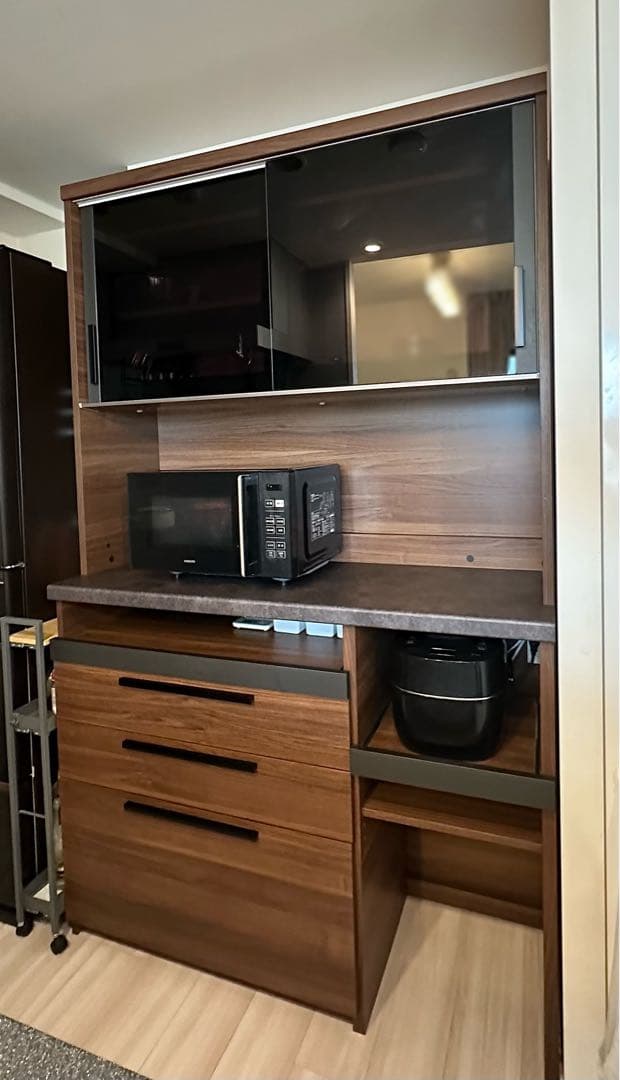 【超美品】パモウナ食器棚SY 幅120cm 奥行45cm：発送2026年1月初旬