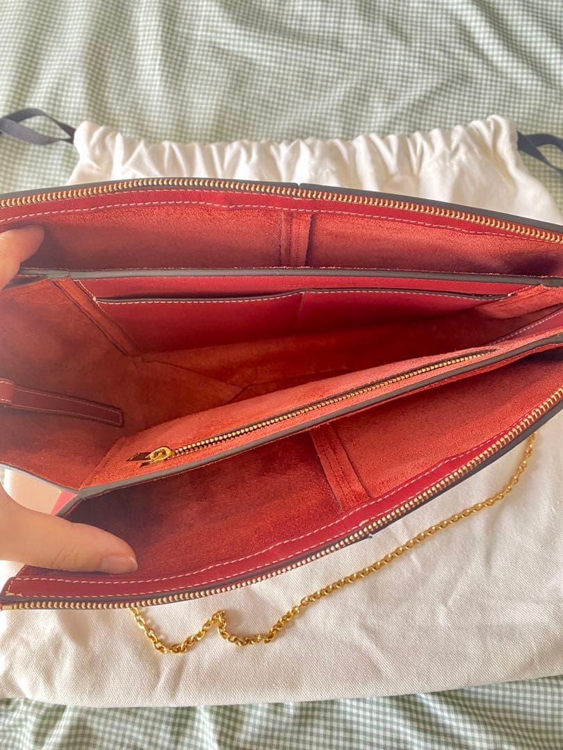 カ*シ様 CÉLINE セリーヌ レッドショルダーバッグ