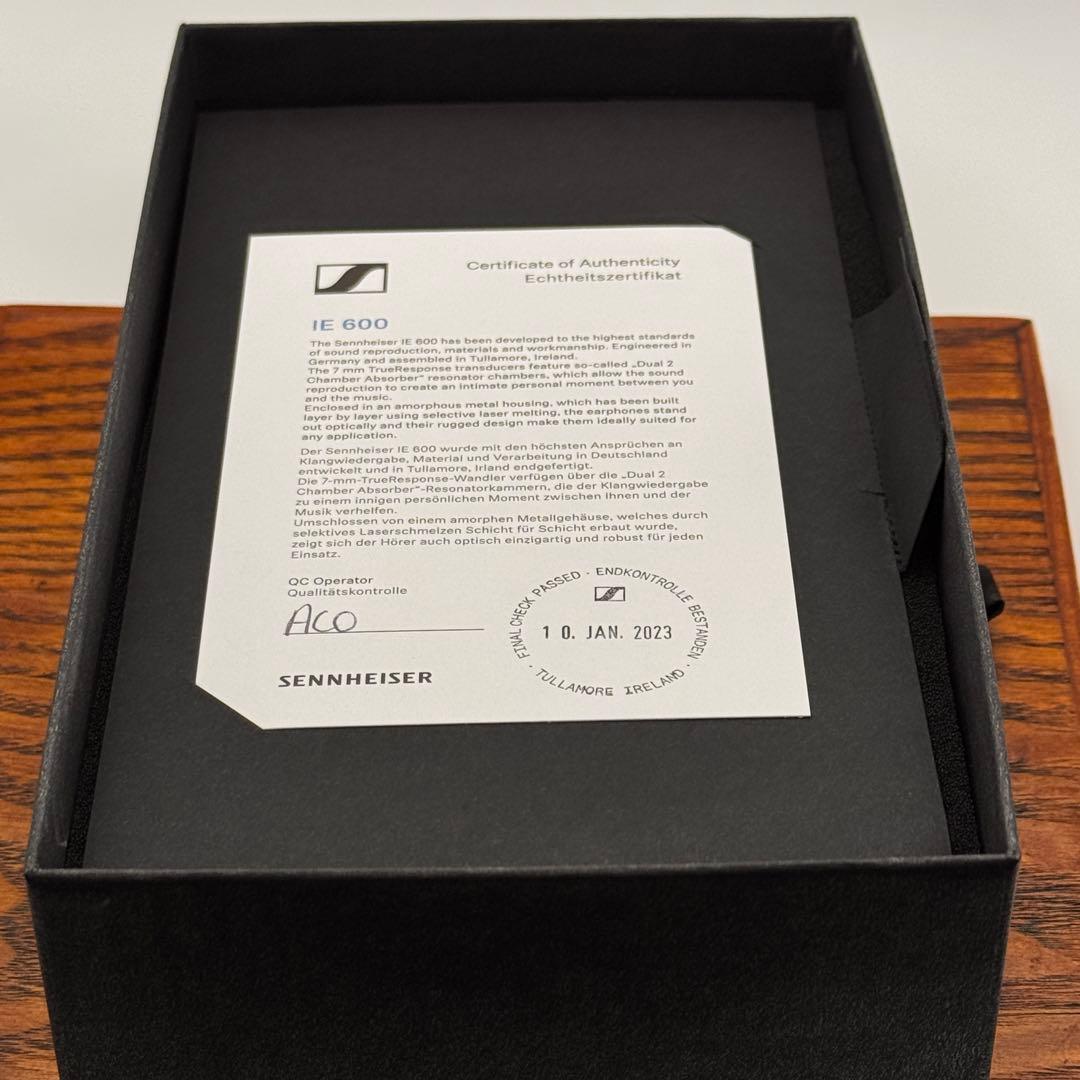 Sennheiser IE 600 ハイエンド 有線イヤホン 付属品完備 正規品