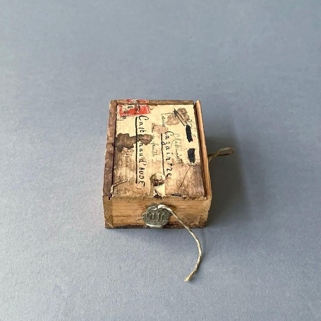 France 小包木箱 蝋印 antique brocante 一点物