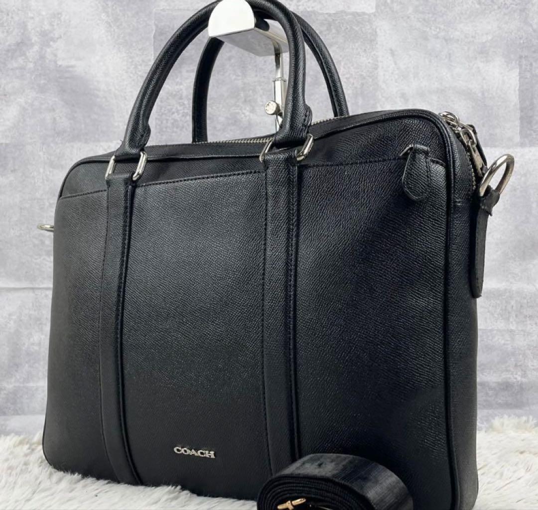コーチ レザー A4 ビジネス 2WAY メトロポリタン ブラック