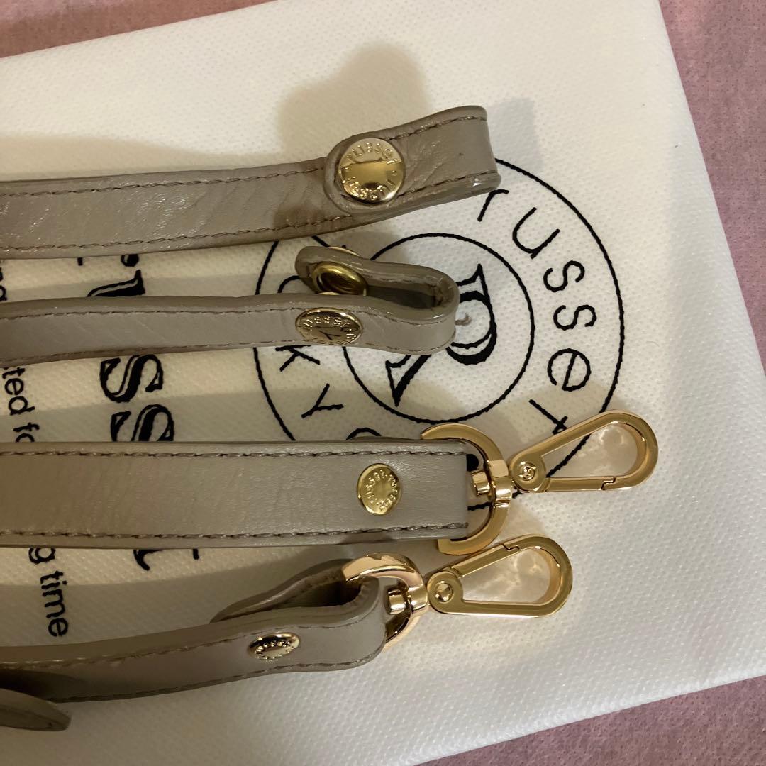 ☆最終お値下げ☆ラシット ソフトレザーショルダーバッグ　2way グレージュ