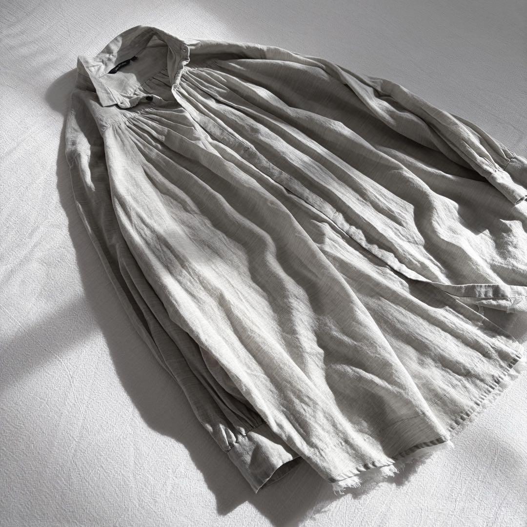 パドカレ pas de calais ▲∵゜コットンウールシャツ　ちび襟　日本製