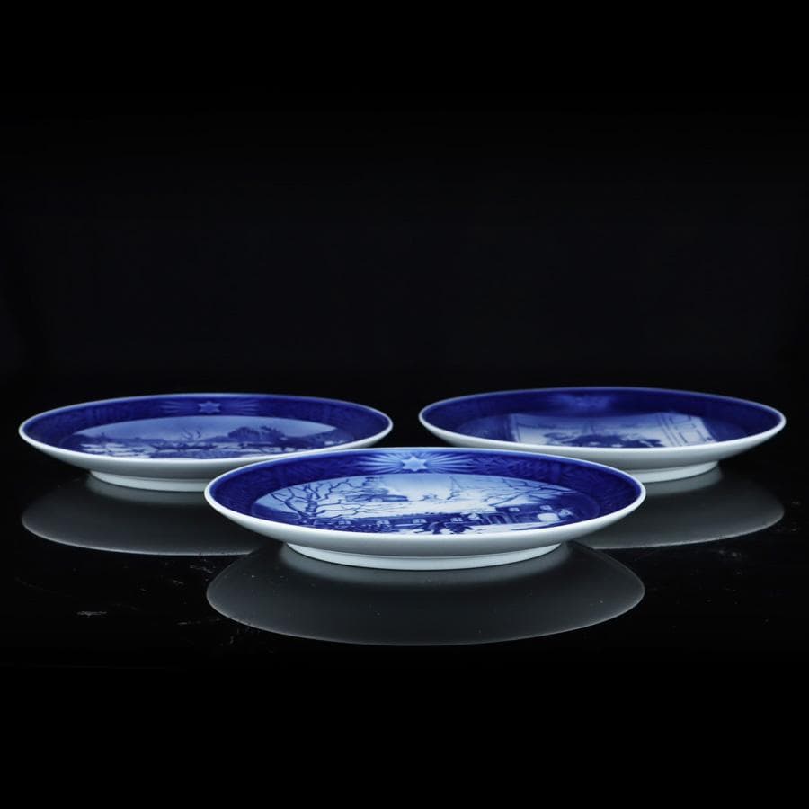 Y2549-34 ロイヤルコペンハーゲン イヤープレート 3枚セット