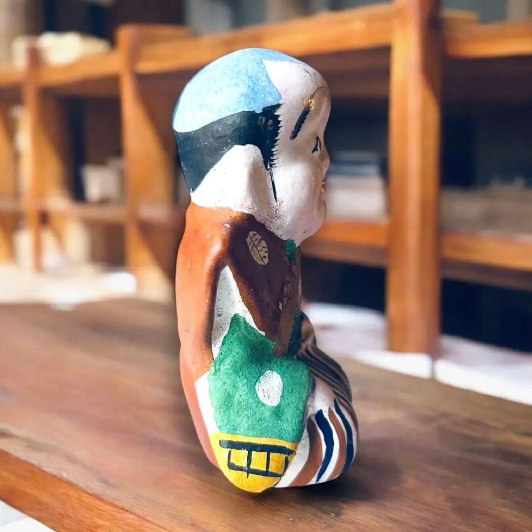 長野県 郷土玩具 中野人形 福助②中野土人形 奈良久雄 商売繁盛 福徳招来