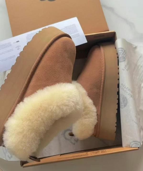 UGG ブラウン ムートンブーツ 厚底 25CM