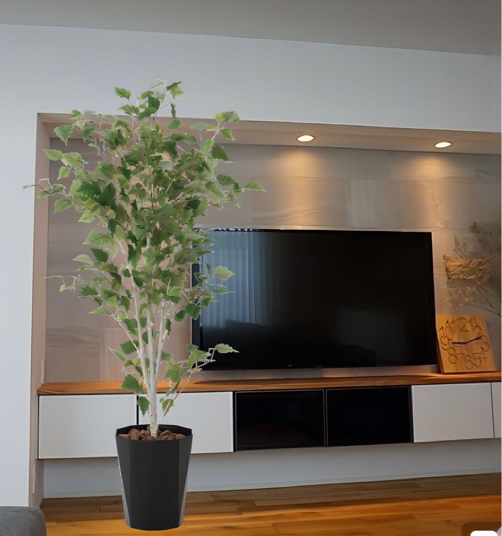 光触媒　人工観葉植物　ウォールグリーン　フェイクグリーン　白樺1.4m