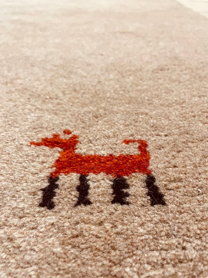 ギャッベ大判期間3Ｗ美品ペルシャ絨毯