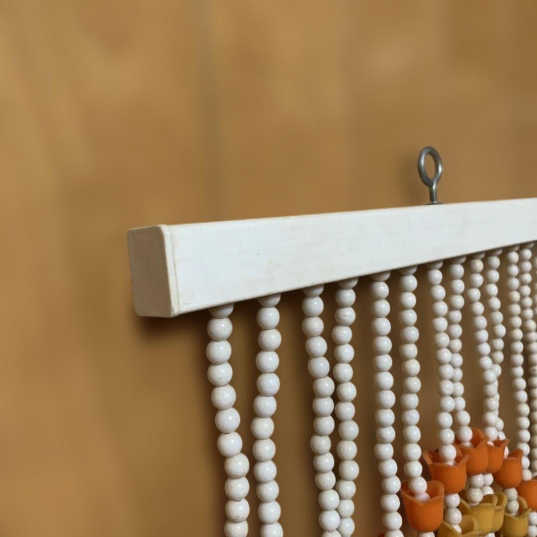 お花ビーズのれん チューリップ 中古 昭和レトロ レトロポップ