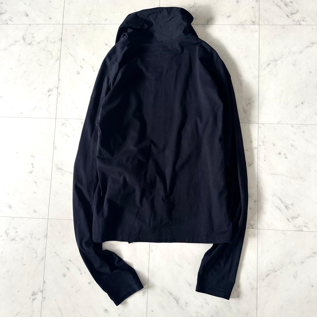 美品♪サードマガジン カットコンビ ボウタイブラウス 異素材 リボンブラウス 黒