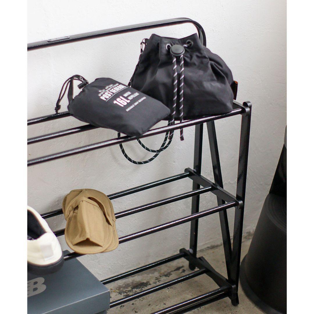 新品 フォルダブル シューズラック 収納 インダストリアル 男前 インテリア