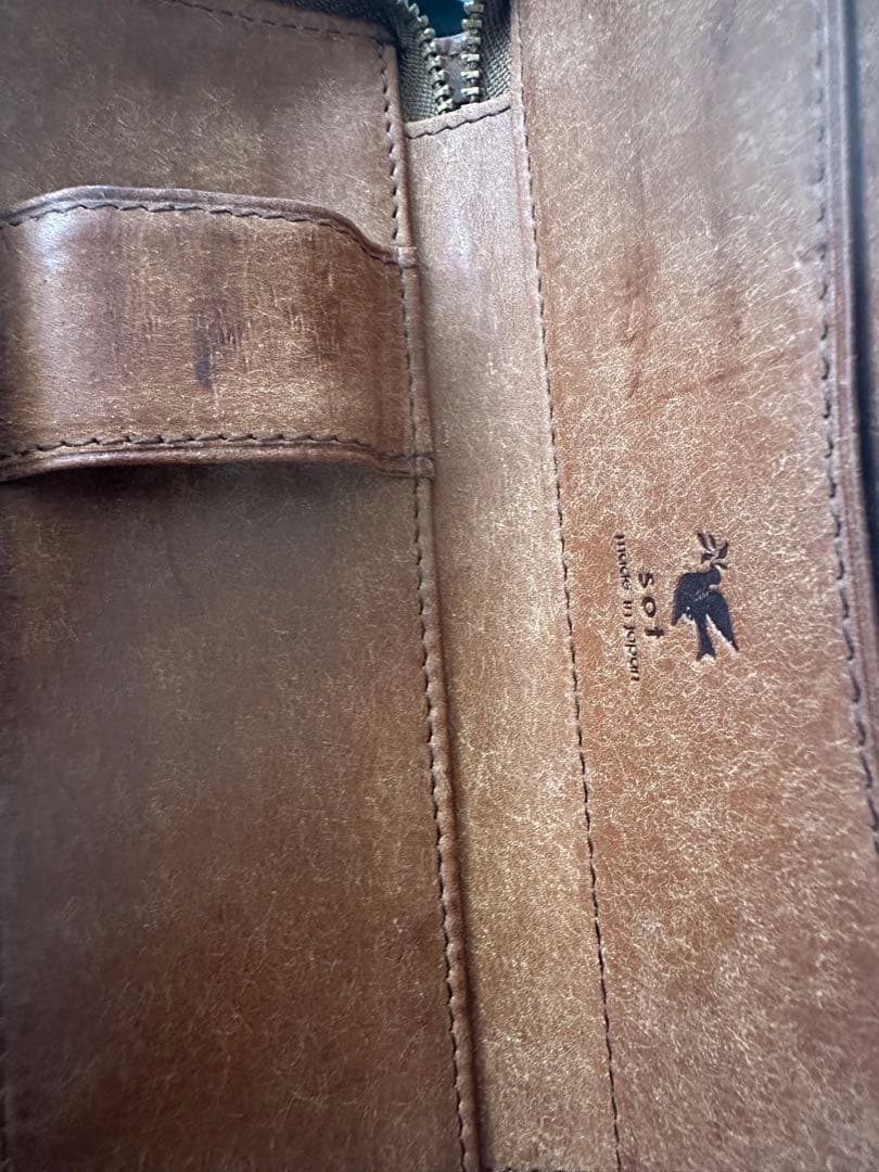 sot プエブロレザーペンケース　キャメル