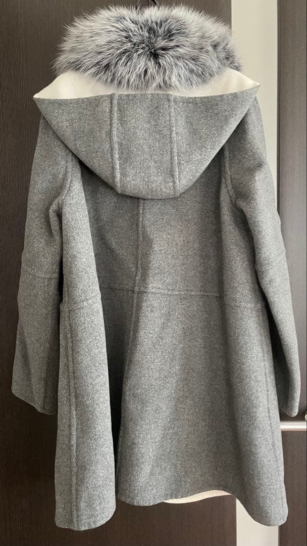 ADORE カシミア混　フォックスファーリバーコート　3way フード グレー