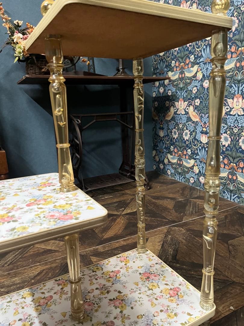 希少 気泡 花柄 レトロポップ 昭和レトロ 棚インテリア アンティーク 当時物