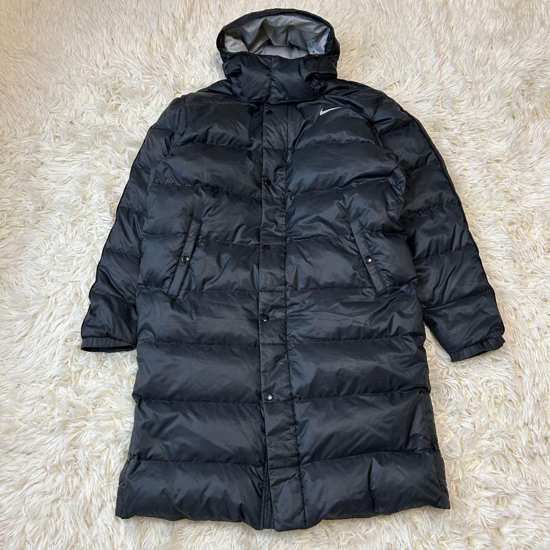 NIKE ナイキ ロングダウンコート ベンチコート　Lサイズ ブラック　サッカー