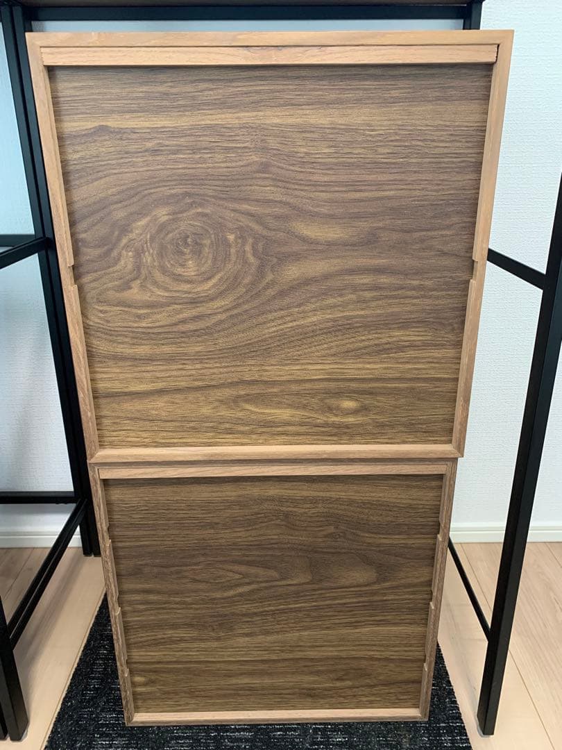 無印良品　スタッキングチェスト2個 ウォールナット材