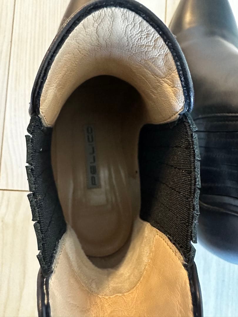 美品 PELLICO ペリーコ サイドゴアブーツ ブーティ36 レザー 黒 23