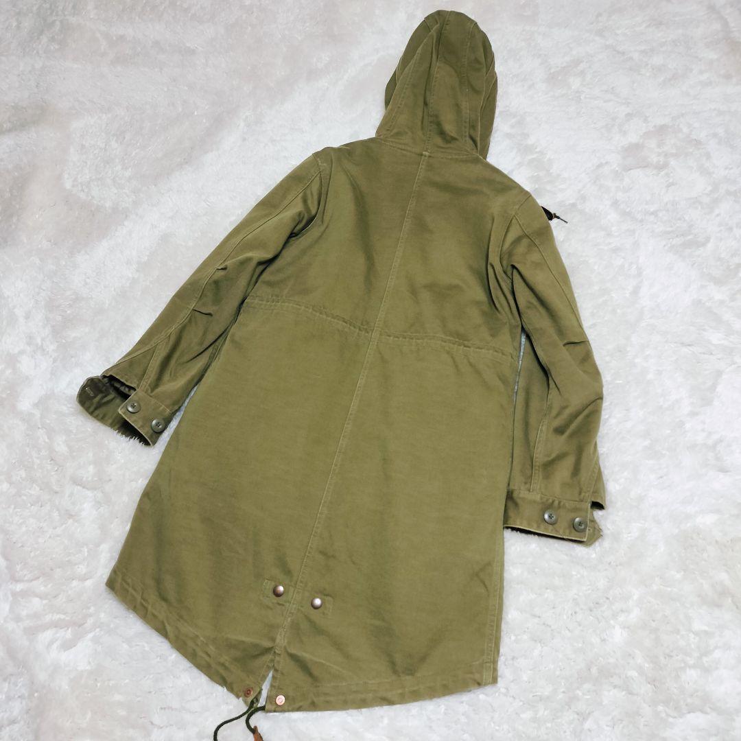 フレッドペリー モッズコート ライナー ストライプ 刺繍 カーキ 10 L