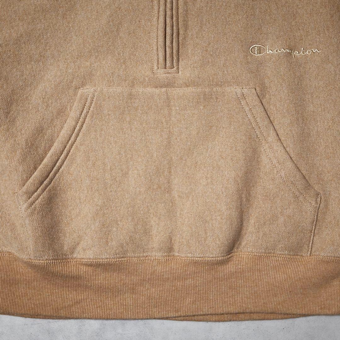 FRAMeWORK Champion 別注 ハーフジップ スウェット ベージュ