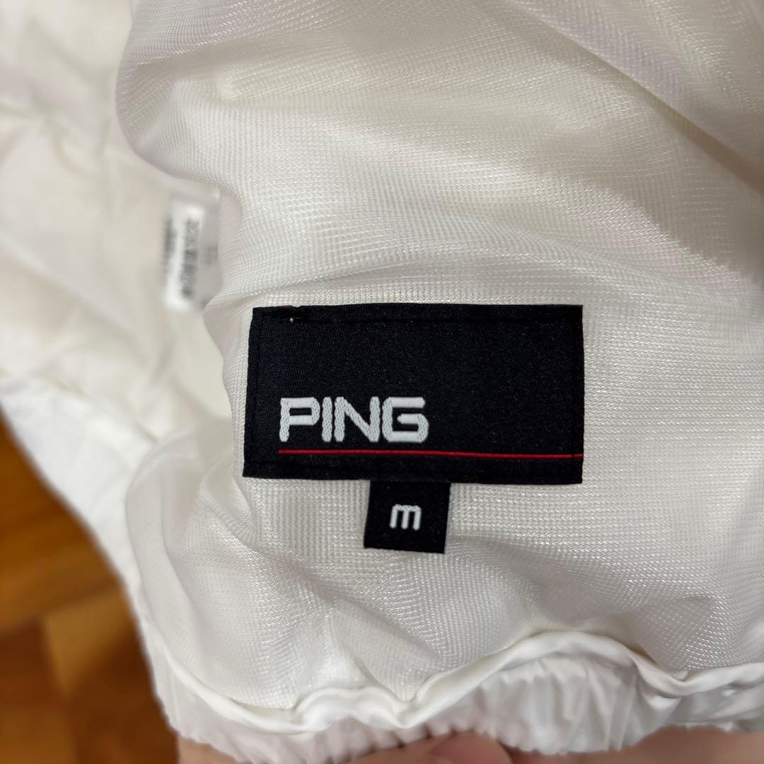 PING ピン　ゴルフウェア　フルジップ　ダウンブルゾン Mサイズ　ホワイト