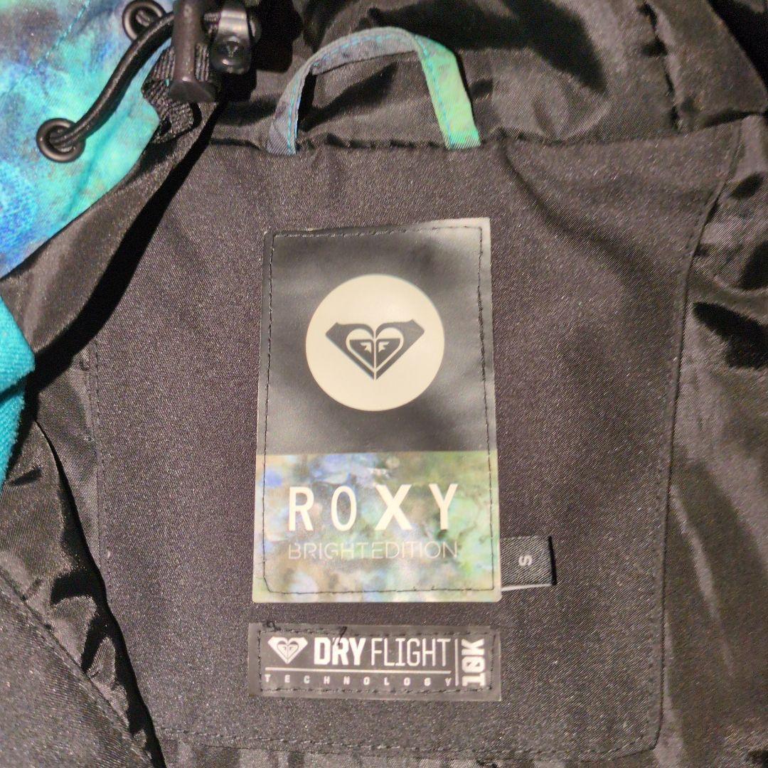 【美品】ROXY　スノボウェア　上下セット　総柄　花柄　ブラック　Ｓ