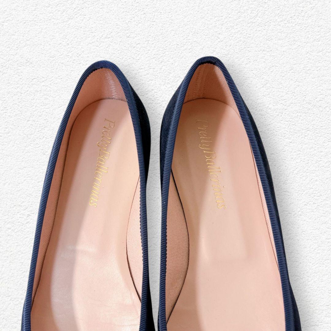 プリティバレリーナ♡ELLA ポインテッドトゥ バレエシューズ グリッター 23