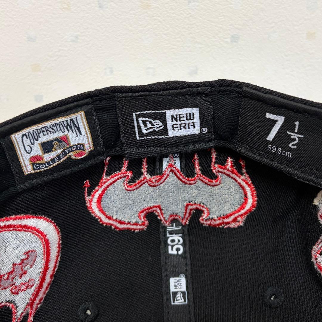 【未使用】海外限定 59FIFTY NY BATMAN 蝙蝠カスタム 7 1/2