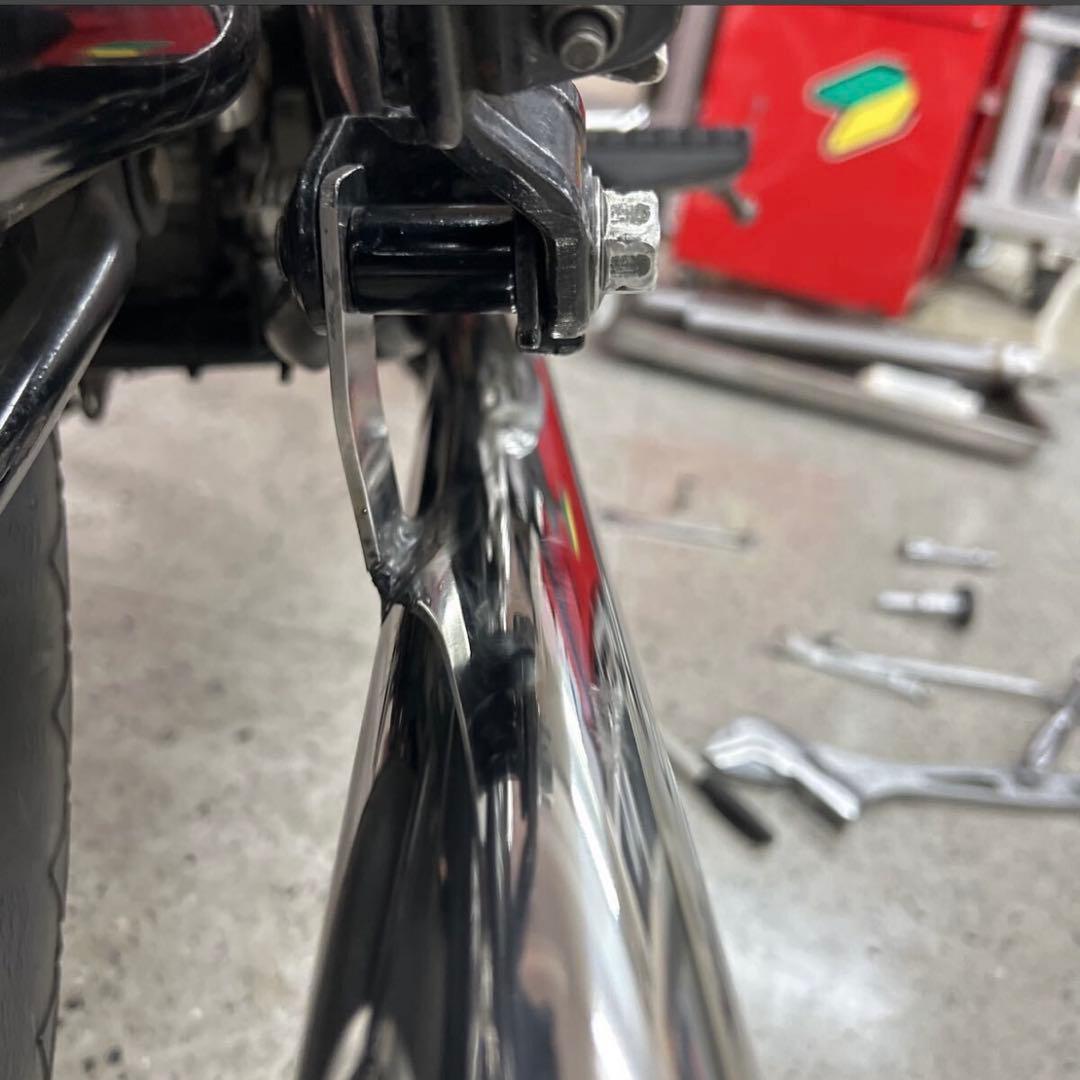 ど*ゃ様 ワンオフ　SR400 ショート菅　ドラッグパイプスラッシュカットマフラ