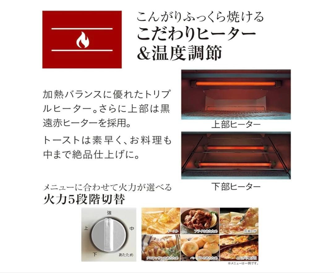 TIGER オーブントースター KAM-R131WM