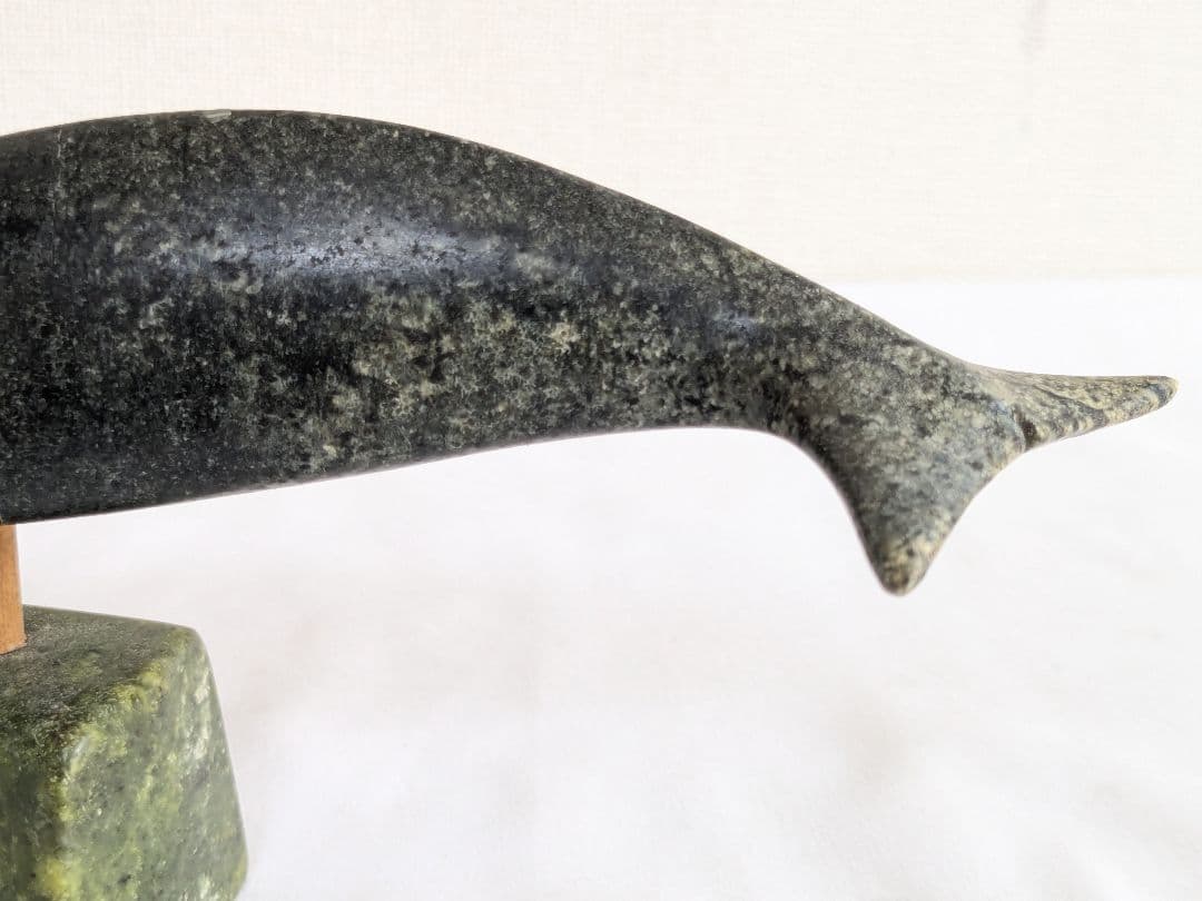 エスキモーアート ストーン イルカ オブジェ 置物 ヴィンテージ