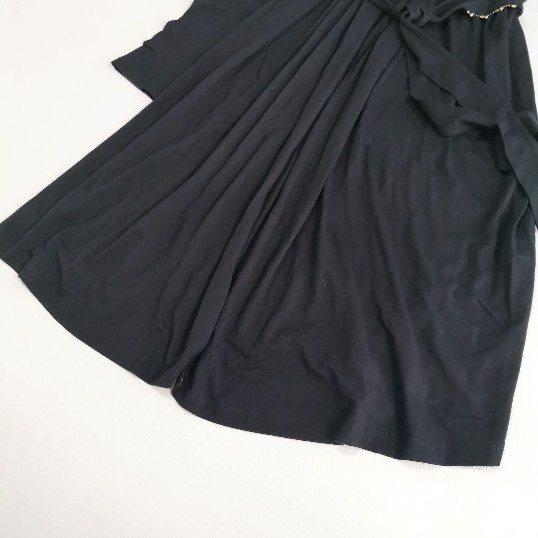 【美品✨】マックスマーラ ロングカーディガン ビジュ ウォッシャブル L 黒