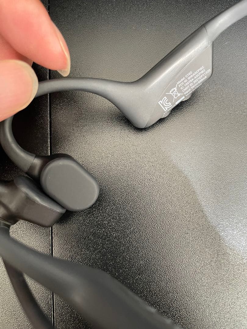 Shokz OPENCOMM骨伝導イヤホン ブラック ビジネスヘッドセット