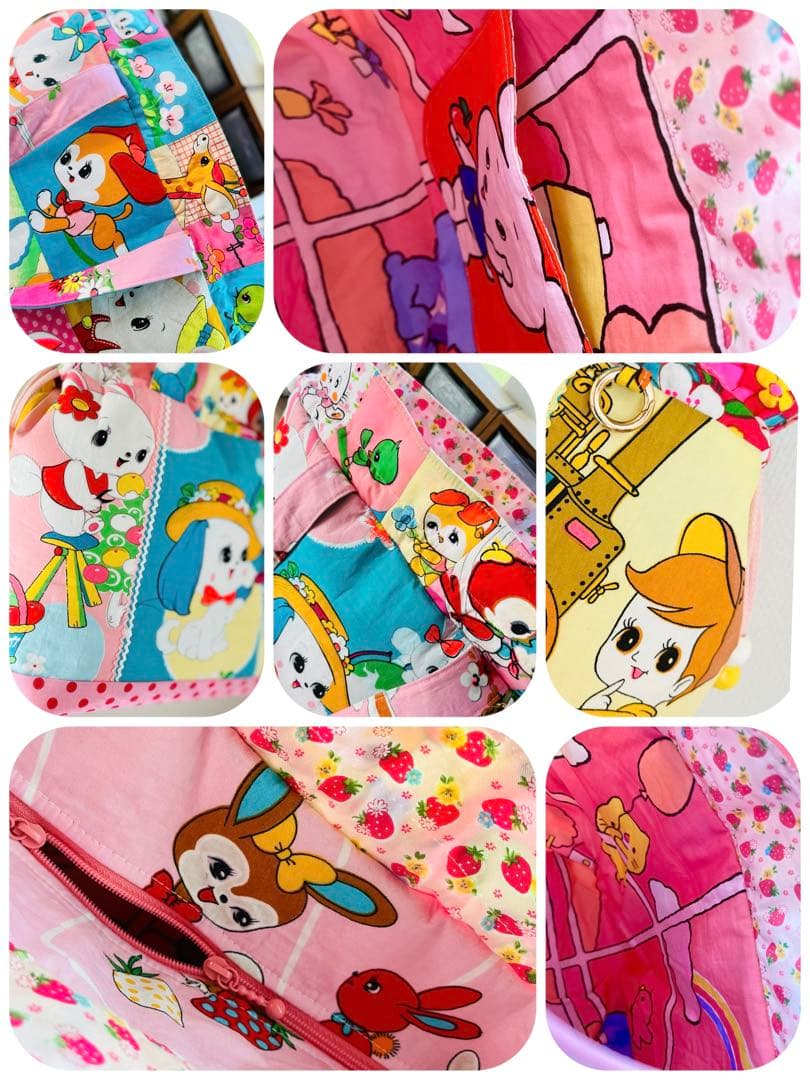 ☆*☆様 昭和 レトロ 生地 使用 巾着バッグ